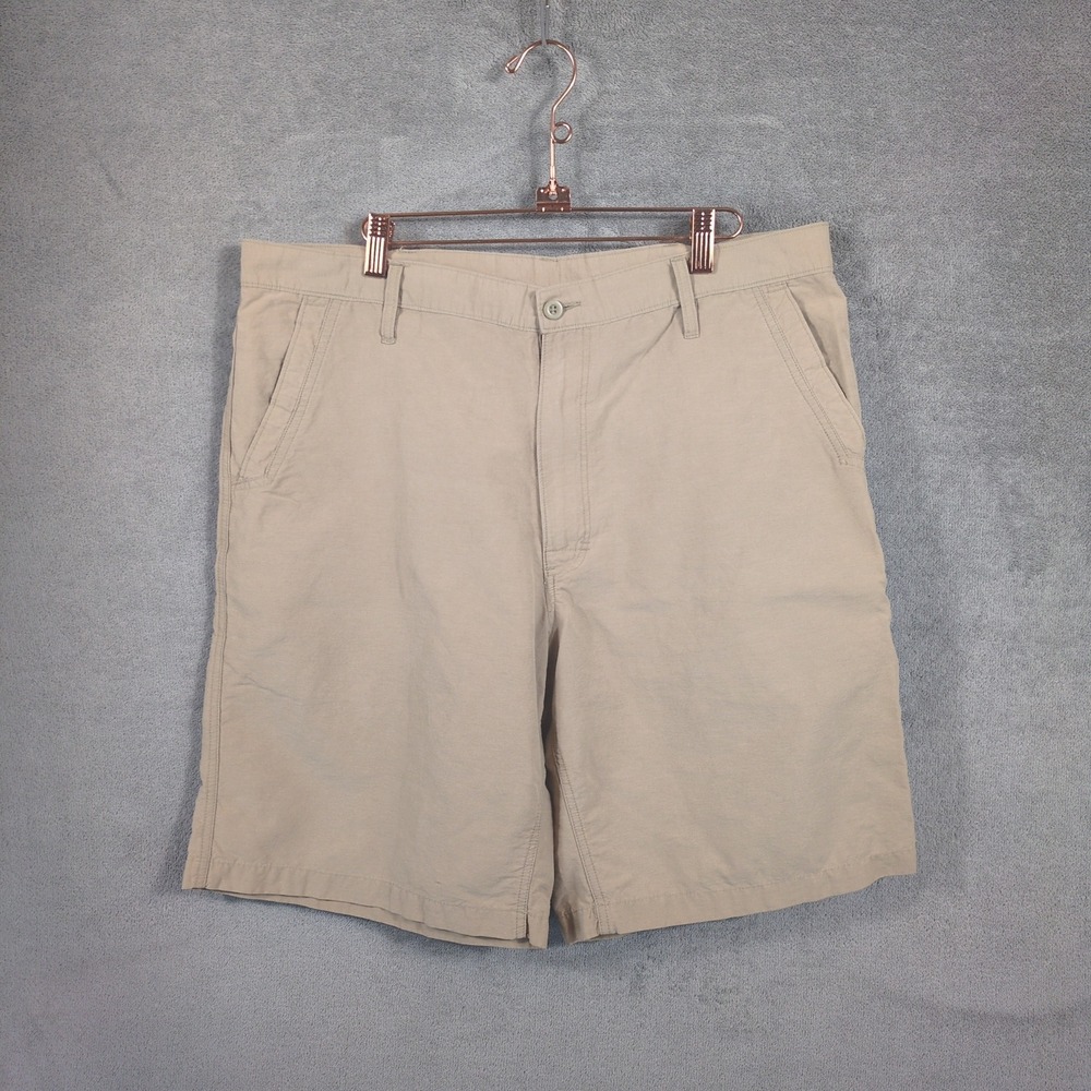 Woolrich Mens Khaki Chino Shorts Cotton Nylon Outdoor Hiking Size 38
